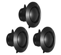 PATIKIL 3pcs 3 Inch Round Air Vent Ceiling Wall Air Diffuser Black | ABS Adjustable Soffit Exhaust Vent Cover, Pour Home Living Room Kitchen Office Inline Duct Fan Outlet
