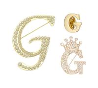 PATIKIL 3PCS A-Z Letter Brooch Set Or Alphabet g