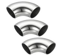 PATIKIL 3pcs Coude À 90 Degrés Formé Par Mandrin, 32mm OD Acier Échappement Coude Raccord Tuyauterie Échappement 304 Acier Inoxydable pour Tuyau Échappement Main Courante Escalier HVAC