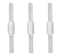 PATIKIL 3pcs Goujon Fileté Double Extrémité M8x80mm Boulon Hexagonal