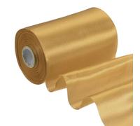 PATIKIL 4"/10cm Ruban Satin, 20M Rouleau Ruban Cadeau Emballage, Or Clair | pour Kit Cérémonie Couverture Inauguration Grand Ouverture Nœud Voiture Chaise Écharpe DIY Couture Artisanat