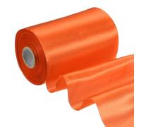 PATIKIL 4"/10cm Ruban Satin, 20M Rouleau Ruban Cadeau Emballage pour Kit Cérémonie Couverture Inauguration Grand Ouverture Nœud Voiture Chaise Echarpe DIY Couture Artisanat, Orange