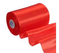 PATIKIL 4"/10cm Ruban Satin 20M Rouleau Ruban Cadeau Emballage Rouge | pour Kit Cérémonie Couverture Inauguration Grand Ouverture Nœud Voiture Chaise Echarpe DIY Couture Artisanat