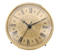 PATIKIL 4.3" 110mm Insert de Montre en Quartz, Mouvement Quartz Rond Miniature Horloge Mini Horloge à Chiffres Romains Convient pour Trou de 94mm/3.7" de Diamètre, Ton Or, Style 13