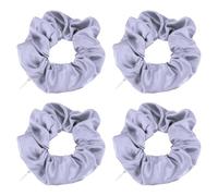 PATIKIL 4.33 Inch Zipper Scrunchie, 4 Pcs Silk Satin Hidden Pocket Scrunchie Elastic Hair Bands Soft Hair Ties Bracelet For Money Keys Hiding Women Thin Thick Hair, Light Purple