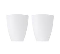 PATIKIL 4,5" Haut 3,9" Diamètre 1,2" Ajusteur Plastique Abat-jour, 2 Paquet Plastique Lampe Abat-jour Remplacement Ampoule Lumière Cache pour LED Plancher Lampe Table Lampe Blanc