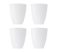 PATIKIL 4,5" Haut 3,9" Diamètre 1,7" Ajusteur Plastique Abat-jour, 4 Paquet Plastique Lampe Abat-jour Remplacement Ampoule Lumière Cache pour LED Plancher Lampe Table Lampe Blanc