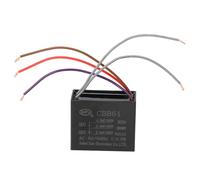 PATIKIL 4.5uF+5uF+5uF 450 V Condensateur CBB61, 1Pcs Condensateur Pour Ventilateur De Plafond Condensateur De Démarrage Moteur Condensateur À Film Métallisé Polypropylène Pour Moteur, Noir