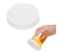 PATIKIL 4.7 Inch Doublures De Couvercle De Tasse Anti-Fuites, 500 Pcs Rondes Pastilles D'Étanchéité En Papier Couvercle De Tasse Film Lait Thé Café Boisson, Blanc