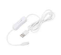PATIKIL 4.92ft Câble USB De Prolongation Avec Interrupteur Marche/Arrêt, Type C Vers USB Mâle Support De Données Et Alimentation, 4 Fils Pour Bandes LED, Ventilateur, Blanc