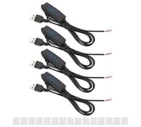 PATIKIL 4.92ft Interrupteur Variateur Pour Bande LED, 4x Interrupteur À Bouton USB DC 5V Avec Câble Pigtail Et Ruban Adhésif, Contrôleur De Luminosité Réglable Pour Lumière, Noir