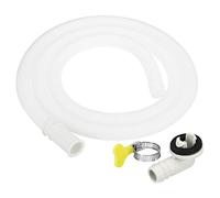 PATIKIL 4.9ft Air Climatiseur Drainage Flexible Kit, Universel Drainage Connecteur Tuyau d'échappement avec Pince pour Mini-Split Fenêtre Unité AC Robinet, Blanc