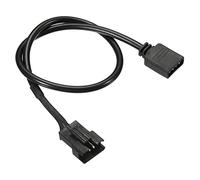 PATIKIL 4 Broche 12V 30cm Long Ordinateur Carte Mère Interface à SM4P Mâle Extension Câble, Alimentation Adaptateur Plastique Métal pour RGB Ventilateurs LED Bandes, Noir