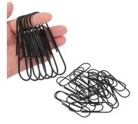 PATIKIL 4 Inch Grand Trombone15PCS Gros Trombone Extra Large Enorme Trombone Metal Geant Anti-Rouille Solide Durable En Vrac Mignon pour Accessoires Maison Bureau Marque-PageNoir