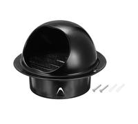 PATIKIL 4 Inch Vent Round Cover, Grille D'Aération Murale Extérieure En Acier Inoxydable, Bouche D'Extraction À Persiennes Pour Conduits De CVC, Ventilateur D'Extraction, Noir