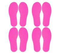 PATIKIL 4 Paires Marqueurs de Pieds pour la Classe Rose | Repères en Plastique en Forme de Pieds Antidérapants pour Tapis pour l'Éducation Préscolaire des Enfants