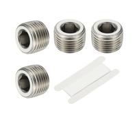 PATIKIL 4 Pcs 1/2" NPT Male Raccord De Tube Hexagonal Interne Argent
