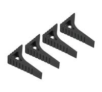 PATIKIL 4 Pcs Butées de Porte, Butée de Porte Butée de Porte en Caoutchouc Cale Petite Cale de Porte Butée de Fenêtre Robuste pour le Bas du Sol de la Porte Mur Intérieur, Noir