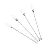 PATIKIL 4 Pcs Cuillère À Cire En Acier Inoxydable, Kit De Cuillères À Cacheter, Bâtonnets De Mélange Pour Outils De Métiers De Fusion, Transparent