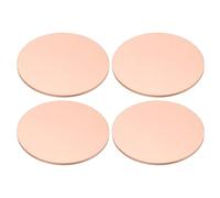 PATIKIL 4 Pcs Ébauches Métalliques Estampées, 40mm Rondes Ébauches Plaquettes Métalliques Disque Feuille Cercle Pour Gravure Laser Estampage Dog Tags, 1.0mm D'Épaisseur, Ton Cuivré