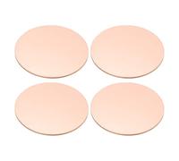 PATIKIL 4 Pcs Ébauches Métalliques Estampées, 50mm Rondes Ébauches Plaquettes Métalliques Disque Feuille Cercle Pour Gravure Laser Estampage Dog Tags, 1.0mm D'Épaisseur, Ton Cuivré