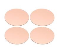 PATIKIL 4 Pcs Plaques Métal Estampage, 60mm Rond Plaques Nom Étiquettes Métal Disque Feuille Cercle Pour Gravure Laser Estampage Dog Tags Fabrication Porte-clés, 1.0mm Épais, Ton Cuivre