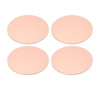 PATIKIL 4 Pcs Plaques Métal Estampage, 90mm Rond Plaques Métal Nom Estampage Disque Feuille Cercle Pour Gravure Laser Estampage Dog Tags Fabrication Porte-Clés, 1.0mm Épais, Ton Cuivré