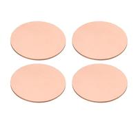 PATIKIL 4 Pcs Tampons En Métal, 20mm Ronds Tampons Étiquettes Nom Tampons Plaque Métal Disque Feuille Cercle Pour Gravure Laser Tampons Étiquettes Chaîne Clé, 0.8mm Épais, Ton Cuivre