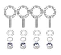 PATIKIL 4 Pièces M8 x 25mm Boulon À Œil Avec Écrou Boulon À Œil Argent