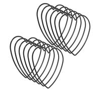 PATIKIL 4 Pouce Cœur Bagues Attrape-Rêves, 12 Pcs Couronne de Macramé de Noël en Métal avec Anneau Floral pour Maison, Voiture, Bricolage, Décoration Murale de Mariage, Noir