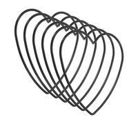 PATIKIL 4 Pouce Cœur Bagues Attrape-Rêves, 6 Pcs Couronne de Macramé de Noël en Métal avec Anneau Floral pour Maison, Voiture, Bricolage, Décoration Murale de Mariage, Noir