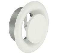 PATIKIL 4 Pouces Rond Diffuseur de Plafond, Couverture de Conduit de Vent D'Air Mural Réglable en Métal pour L'Évacuation Et L'Alimentation D'Air de Cuisine Salle de Bain Garage, Blanc
