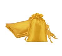 PATIKIL 4 X 6 Inch Sachets En Satin Avec Cordon 3 Pcs Sachets Cadeaux En Soie Avec Cordon Pochette Pour Bijoux Bonbons Mariage Noël Anniversaire Pâques Or