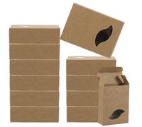 PATIKIL 4"x3"x1" Boîte en Papier avec Fenêtre, 30 Paquet Fait Maison Savon Boîtes Feuille Cadeaux Emballage Boîtes pour Anniversaire Noël DIY Artisanat, Marron