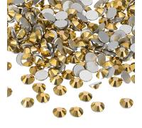PATIKIL 400Pcs SS30 Strass Ronde À Dos Plat Cristal 6.3-6.5mm Or