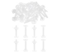 PATIKIL 40mm Vis Chicago, 20 ensembles de vis à poste de liaison en plastique pour ceinture en cuir, albums photo, transparent