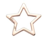 PATIKIL 42mm Étoile en Forme de Ressort Mousqueton, 2 Pcs Métal Déclencheur Porte-Clés Clip Porte-Clés pour Portefeuilles Sac à Main, Ton Or