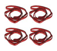 PATIKIL 43 inch Daisy Chain Straps, 4 Pack Strong Climbing Strap Adjustable Nylon Chain Sling with 8 Loops pour Aerial Yoga Hammock Swing, Red