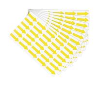 PATIKIL 450 pcs Petit Flèche Autocollant Étiquette 1,2x0,5" Jaune | Adhésif Couleur Codage Signe Autocollant pour Gaz Débit Direction Inspection Défaut Marquage