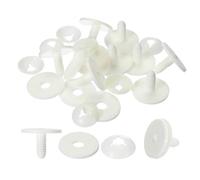 PATIKIL 45mm Articulations de Poupées, 20 Ensembles Connecteurs d'Articulations d'Animaux en Plastique Amovibles pour Fabriquer des Articulations de Tête pour l'Artisanat DIY, Blanc