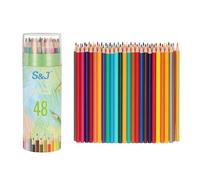 PATIKIL 48 Couleurs Ensemble De Crayons De Couleur Seau Vert