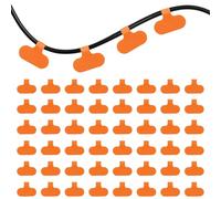 PATIKIL 48Pcs Étiquettes Pour Câbles, 2.4" Étiquettes Écrites Pour Fils Étiquettes Pour Cordons Attaches Ovales Pour Câbles Pour Électronique Organiser Fils Classifier, Orange