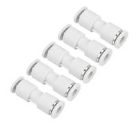 PATIKIL 4mm à 3mm Réduction Pression Connexion Air Ligne Raccord, 5 Paquet Droit Union Réducteur Pneumatique Rapide Connexion Raccords, Blanc