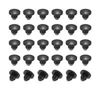PATIKIL 4mm Diamètre Silicone Rond Snap, 30 Pièces en Type Verrouillage Mobilier Trou Bouchon Bouton Protecteur Couvercle Tête Convient pour Trou de 2,5-4mm, Noir
