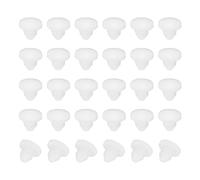 PATIKIL 4mm Diamètre Silicone Rond Snap, 30 Pièces en Type Verrouillage Mobilier Trou Bouchon Bouton Protecteur Couvercle Tête Convient pour Trou de 4mm, Blanc