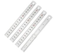 PATIKIL 4Pcs 15cm/6" Règle Métallique Droite Règle En Acier Inoxydable