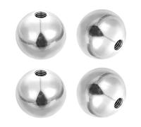 PATIKIL 4Pcs 20mm Boules A Ecrous, Filetage Femelle M5 UNC Acier Adaptateur A Rotule pour Super Clamp Monture Hot Shoe Pied Lumière Support Téléphone, Argenté