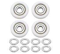 PATIKIL 4Pcs 8Pcs Kit Poulie À Roulement À Billes 6x25x7mm Blanc | Roue Nylon À Double Joint Métallique, Meubles Porte