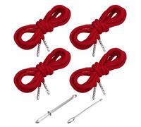 PATIKIL 4pcs Cordons À Lacets 130cm / 51 Pouces Rouge Foncé | Cordons De Remplacement, Avec 2pcs Enfileurs Faciles, Pour Shorts Pantalons Vestes Manteaux Survêtements Hoodie