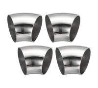 PATIKIL 4pcs Coude À 45 Degrés Avec Mandrin, 40mm OD Acier Coude D'échappement Raccord De Tuyauterie D'échappement Acier Inoxydable 304 Pour Tuyau D'échappement Main Courante HVAC